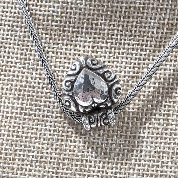 Brighton Regina Heart‎ Silver Plated Swarovski Crystal Pendant Necklace - Picture 5 of 8